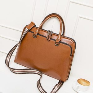 sac rectangulaire cuir brun