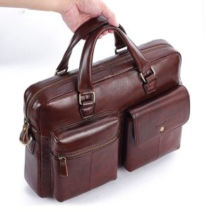 sac cuir ordinateur marron
