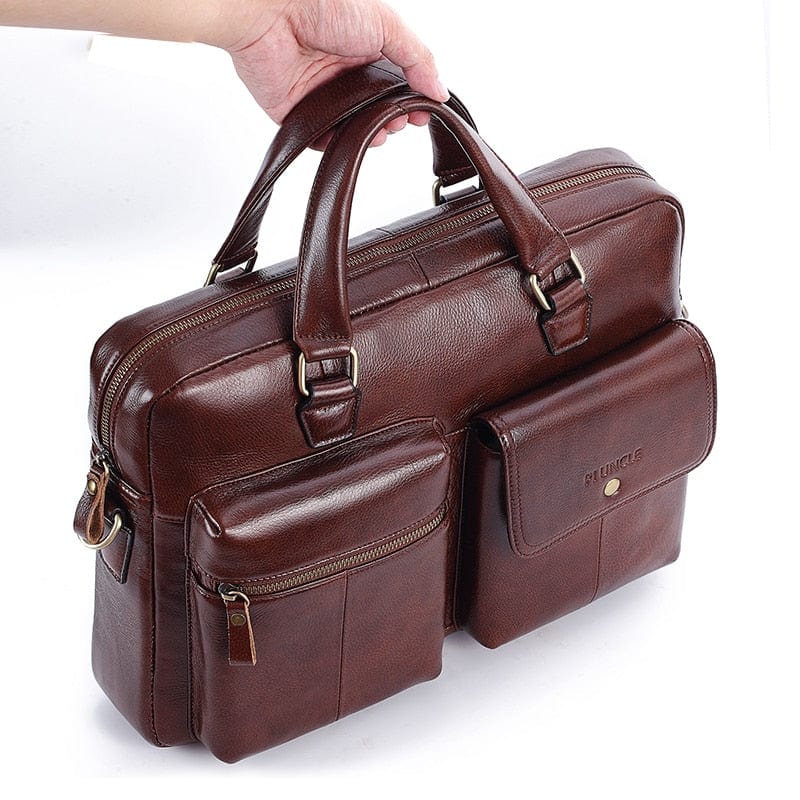 sac cuir ordinateur marron