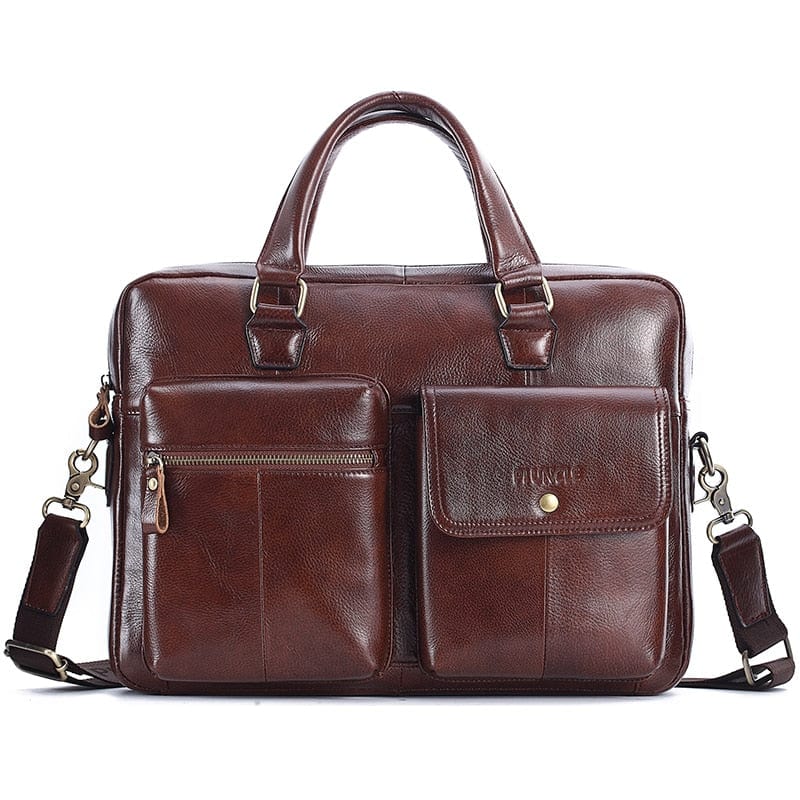 sac marron poches zippées