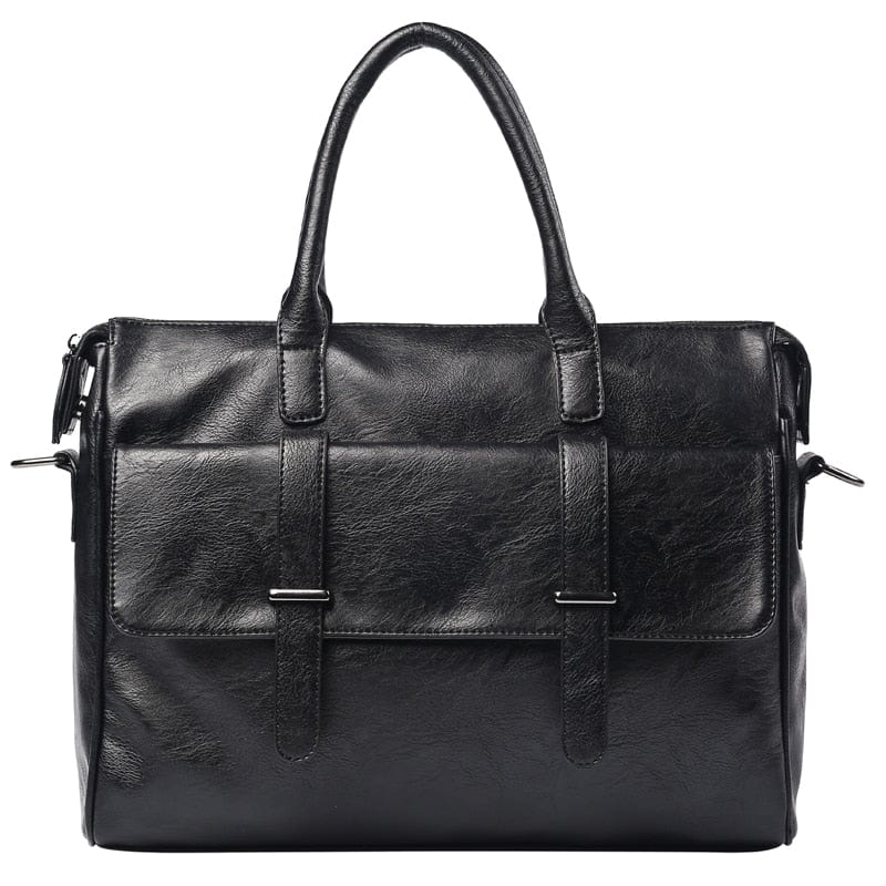 double rabat minimaliste en cuir