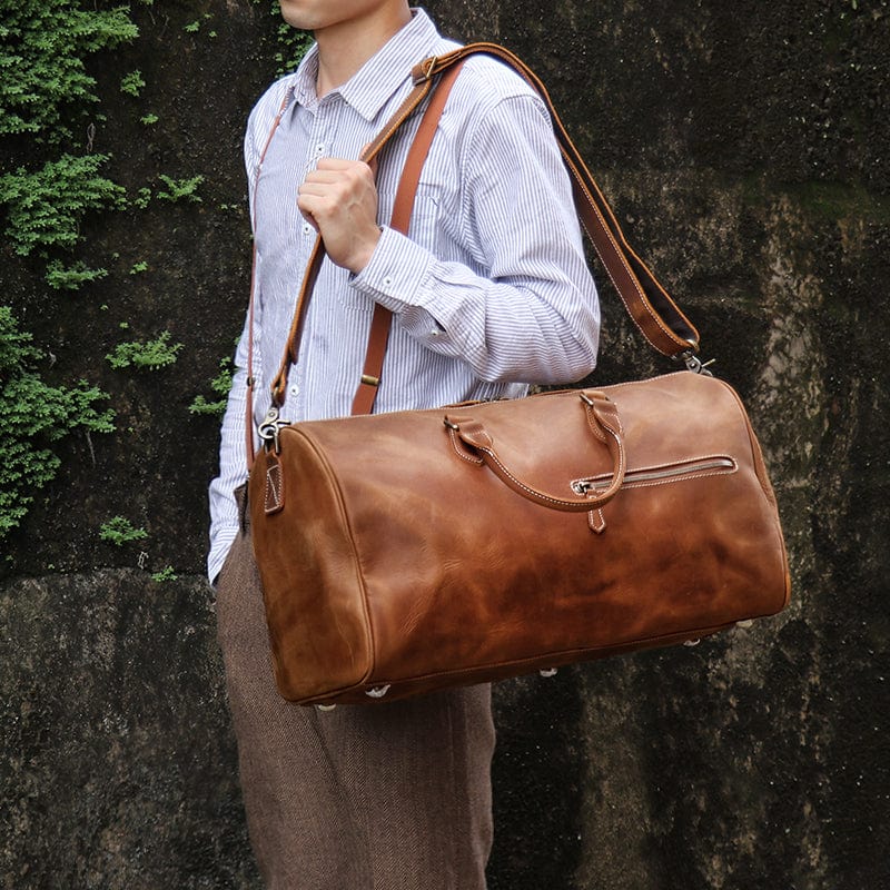 mode sac cuir marron