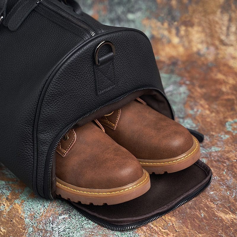 sac robuste en cuir grainé