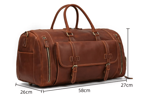 Sac de voyage marron rustique