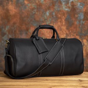 Sac Voyage noir avec coutures élégantes