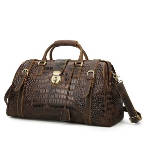 sac voyage cuir croco