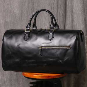 sac cuir de voyage noir