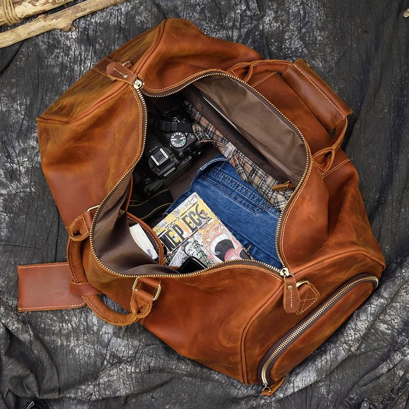 weekender en cuir de luxe