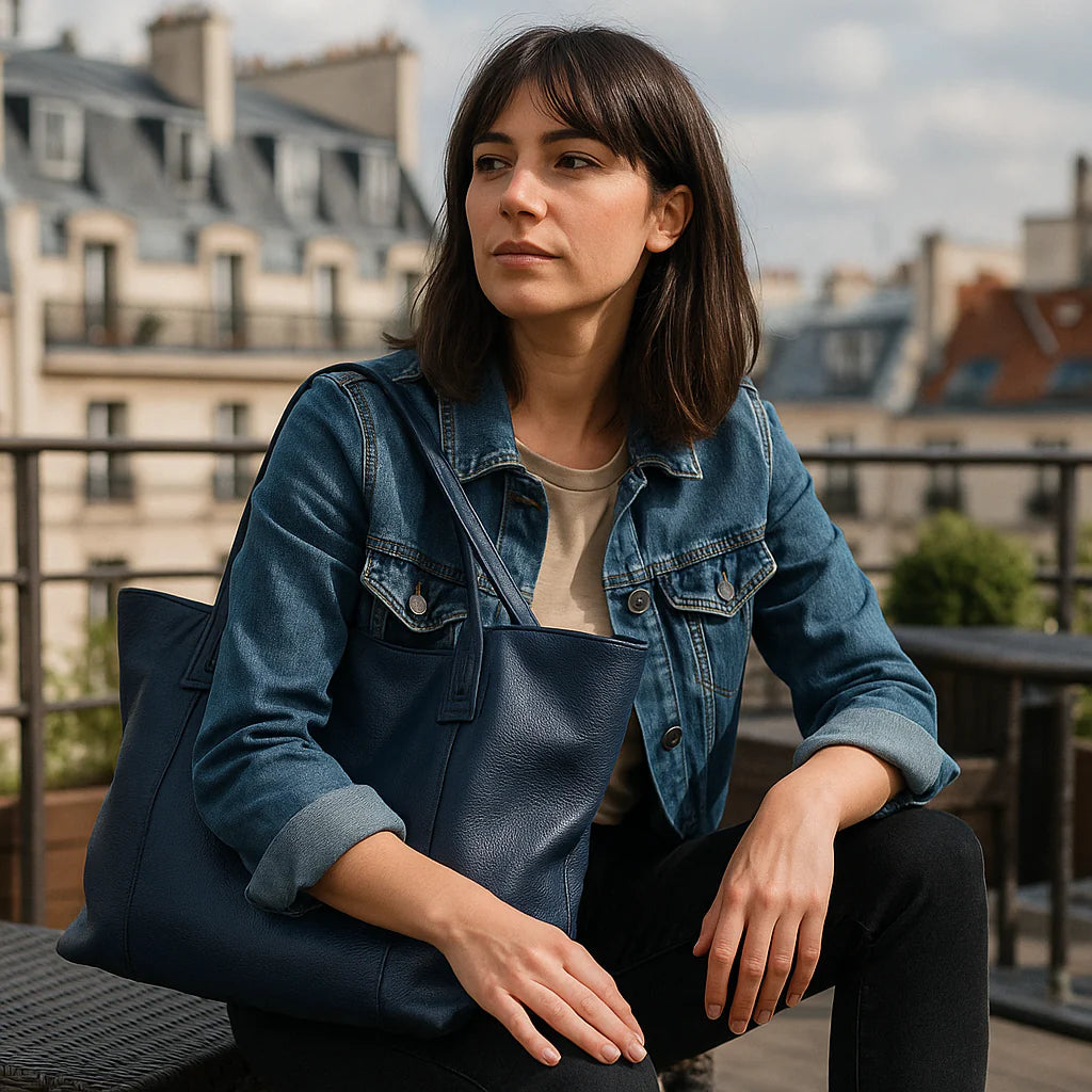cabas cuir souple élégant