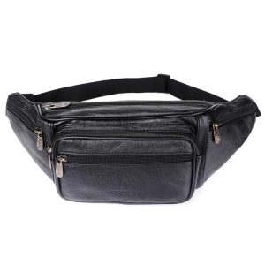 sacoche banane en cuir vintage