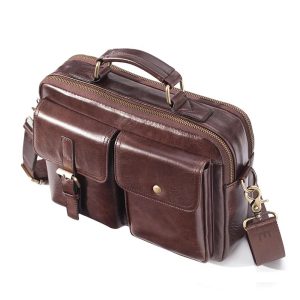 sacoche de voyage en cuir véritable