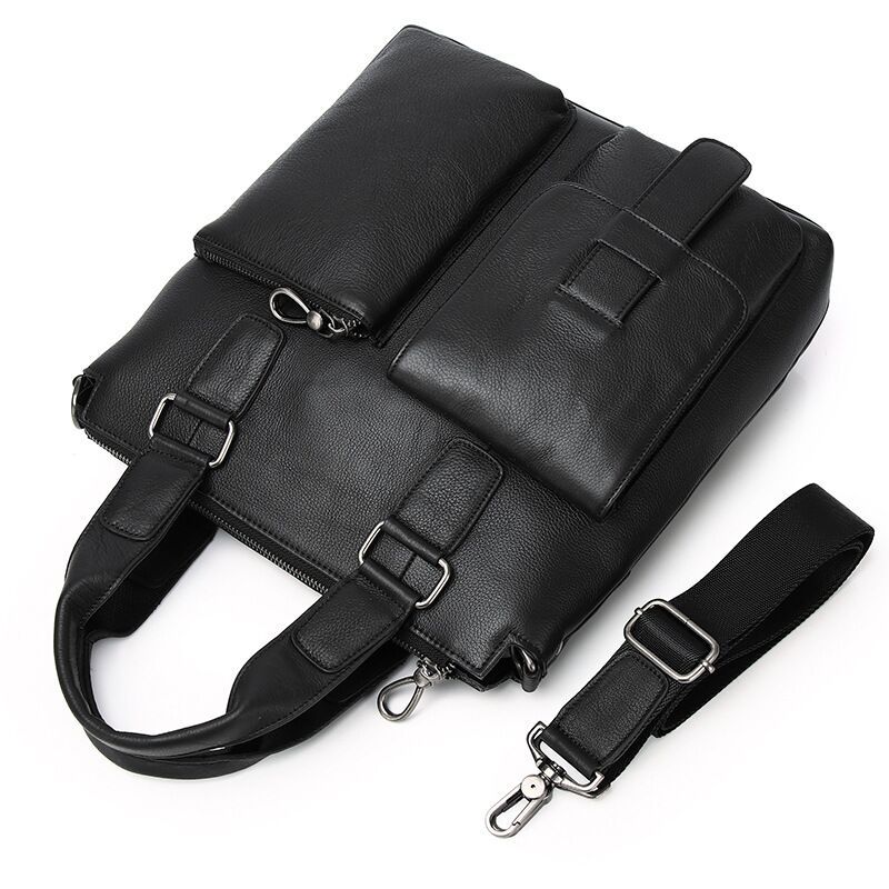 sacoche cuir noir hommes