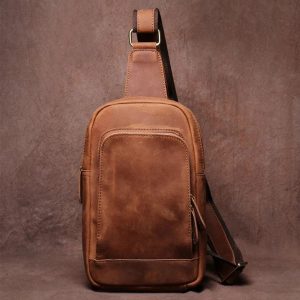 sacoche cuir compacte marron