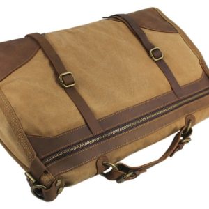 sac de voyage toile cuir rétro