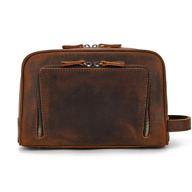 élégant sac marron avec poche