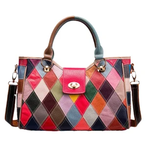 sac à main femme cuir patchwork